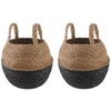 Vazonas su rankenomis 2 pcs Juoda Ø 22 x 20 cm 100% Jūros žolė