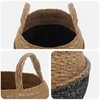 Vazonas su rankenomis 2 pcs Juoda Ø 32 x 32 cm 100% Jūros žolė