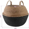 Vazonas su rankenomis 2 pcs Juoda Ø 45 x 36 cm 100% Jūros žolė