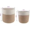 Vazonų rinkinys 2 pcs Natūrali ir Balta Ø 28 x 28 cm