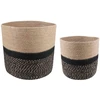 Vazonų rinkinys 2 pcs Natūrali ir juoda Ø 28 x 28 cm