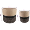 Vazonų rinkinys 2 pcs Natūrali ir juoda Ø 28 x 28 cm