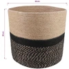 Vazonų rinkinys 2 pcs Natūrali ir juoda Ø 28 x 28 cm