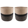 Vazonų rinkinys 2 pcs Natūrali ir juoda Ø 21 x 21 cm