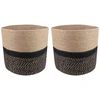 Vazonų rinkinys 2 pcs Natūrali ir juoda Ø 28 x 28 cm