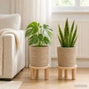 Vazonų rinkinys 2 vnt. Natūrali Ø 21 x 21 cm 100% Tossa Džiutas