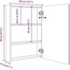 Veidrodinė vonios spintelė su LED apšvietimu, juoda, 50x13x70cm