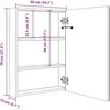 Veidrodinė vonios spintelė su LED apšvietimu, 50x13x70cm