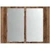 Veidrodinė LED spintelė, medienos, 60x12x45cm, apdirbta mediena