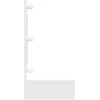 Veidrodinė spintelė su LED apšvietimu, balta, 90x31,5x62cm