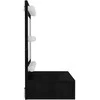 Veidrodinė spintelė su LED apšvietimu, juoda, 60x31,5x62cm