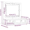 Veidrodinė spintelė su LED apšvietimu, juoda, 60x31,5x62cm