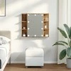 veidrodinė spintelė su LED Artisan ąžuolu 70x16,5x60 cm