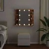 veidrodinė spintelė su LED Old Wood 70x16,5x60 cm