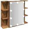 veidrodinė spintelė su LED Old Wood 70x16,5x60 cm