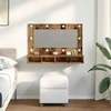 veidrodinė spintelė su LED Old Wood 90x31,5x62 cm