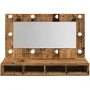 veidrodinė spintelė su LED Old Wood 90x31,5x62 cm
