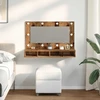 veidrodinė spintelė su LED Old Wood 90x31,5x62 cm