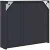 Veidrodinė vonios kambario spintelė su LED, pilka, 60x13x52cm