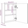 Veidrodinė vonios spintelė su LED apšvietimu, juoda, 50x14x60cm