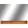 Veidrodinė vonios spintelė su LED, ąžuolo, 80x15x60cm, MDF