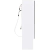 Veidrodinė vonios spintelė su LED, balta, 80x15x60cm, MDF