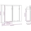 Veidrodinė vonios spintelė su LED, balta, 60x12x45cm, akrilas