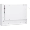 Veidrodinė vonios spintelė su LED, balta, 80x15x60cm, MDF