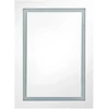 Veidrodinė vonios spintelė su LED, balta, 50x13x70cm, blizgi