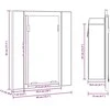 Veidrodinė vonios spintelė su LED, betono, 40x12x45cm, akrilas