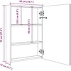 Veidrodinė vonios spintelė su LED, pilka, 50x13x70cm, blizgi