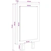 Veidrodis FAUSKE Balta 43 x 3,5 x 77 cm Stačiakampio