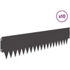 Vejo kraštas 10 pcs 103 x 25 cm metalas Juoda