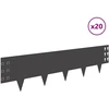 Vejo kraštas 20 pcs 100 x 25 cm Plienas Juoda