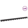 Vejo kraštas 20 pcs 102 x 4 x 4 cm Plienas Juoda