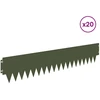 Vejo kraštas 20 pcs 103 x 20 cm metalas Alyvuogių žalia