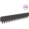 Vejo kraštas 20 pcs 103 x 20 cm metalas Juoda