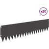 Vejo kraštas 20 pcs 103 x 25 cm Plienas Juoda