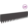 Vejo kraštas 20 pcs 103 x 25 cm Plienas Juoda
