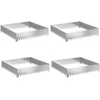 Vejo kraštas 4 pcs 100 x 100 x 20 cm Plienas Sidabrinė