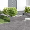 Vejo kraštas 4 pcs 100 x 100 x 35 cm Plienas Sidabrinė