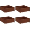Vejo kraštas 4 pcs 100 x 100 x 35 cm Plienas Rūdijanti