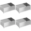 Vejo kraštas 4 pcs 100 x 60 x 35 cm Plienas Sidabrinė