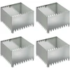 Vejo kraštas 4 pcs 60 x 60 x 35 cm Plienas Sidabrinė