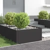 Vejo kraštas 4 pcs 60 x 60 x 35 cm Plienas Juoda