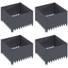 Vejo kraštas 4 pcs 60 x 60 x 35 cm Plienas Antracito
