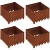 Vejo kraštas 4 pcs 60 x 60 x 35 cm Plienas Rūdijanti