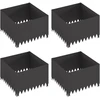 Vejo kraštas 4 pcs 60 x 60 x 35 cm Plienas Juoda