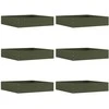 Vejo kraštas 6 pcs Alyvuogių žalia 60 x 60 x 13 cm Plienas