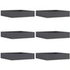 Vejo kraštas 6 pcs Antracitas 60 x 60 x 13 cm Plienas